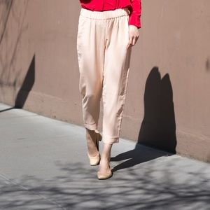 Grana silk ankle pants